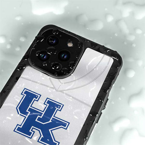 University of Kentucky White Jersey iPhone 15 Pro Waterproof Case